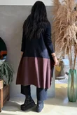 Agata Longline Split Side Knit Chocolate